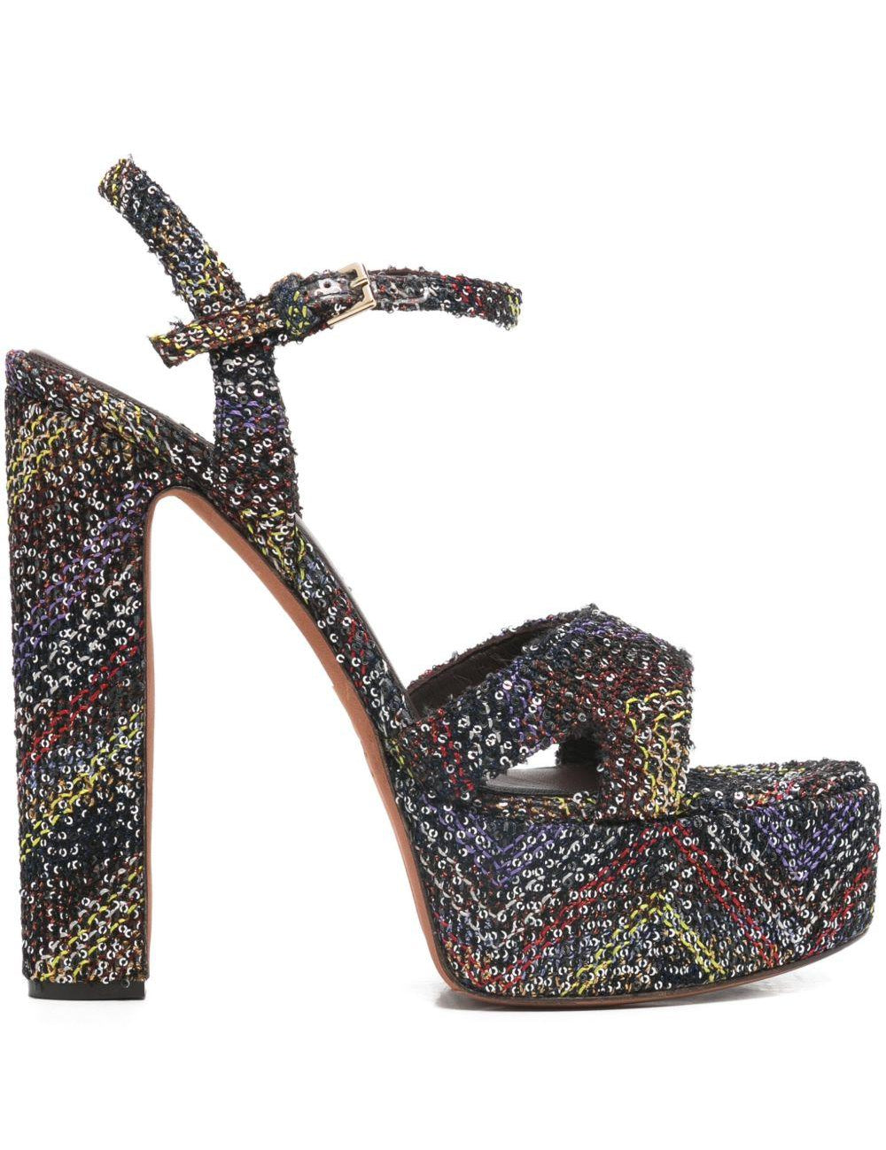 Sandali con tacco alto angela multicolore Missoni - donna 