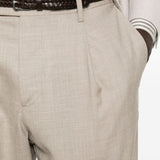 Pantaloni a pieghe Albert in beige Grayed - uomo 