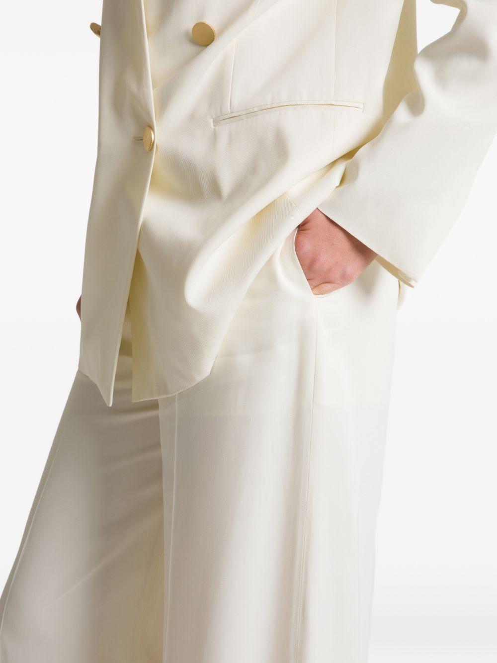 Pantaloni a gamba ampa in avorio Alberta Ferretti - donna 