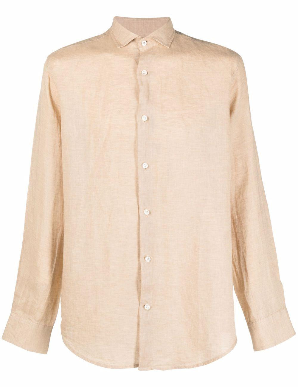 Camicia a maniche lunghe in beige Frescobol carioca - uomo 