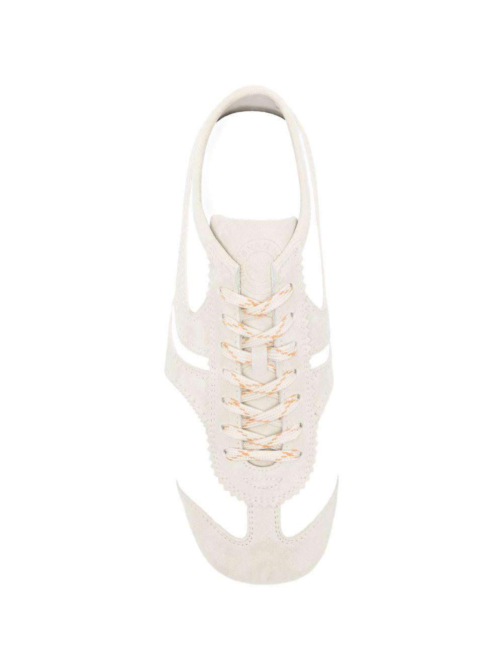 Sneakers allacciate in pelle nappa in bianco  Dries van noten - donna 