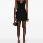 Abito nero dettaglio cut-out in nero - donna 