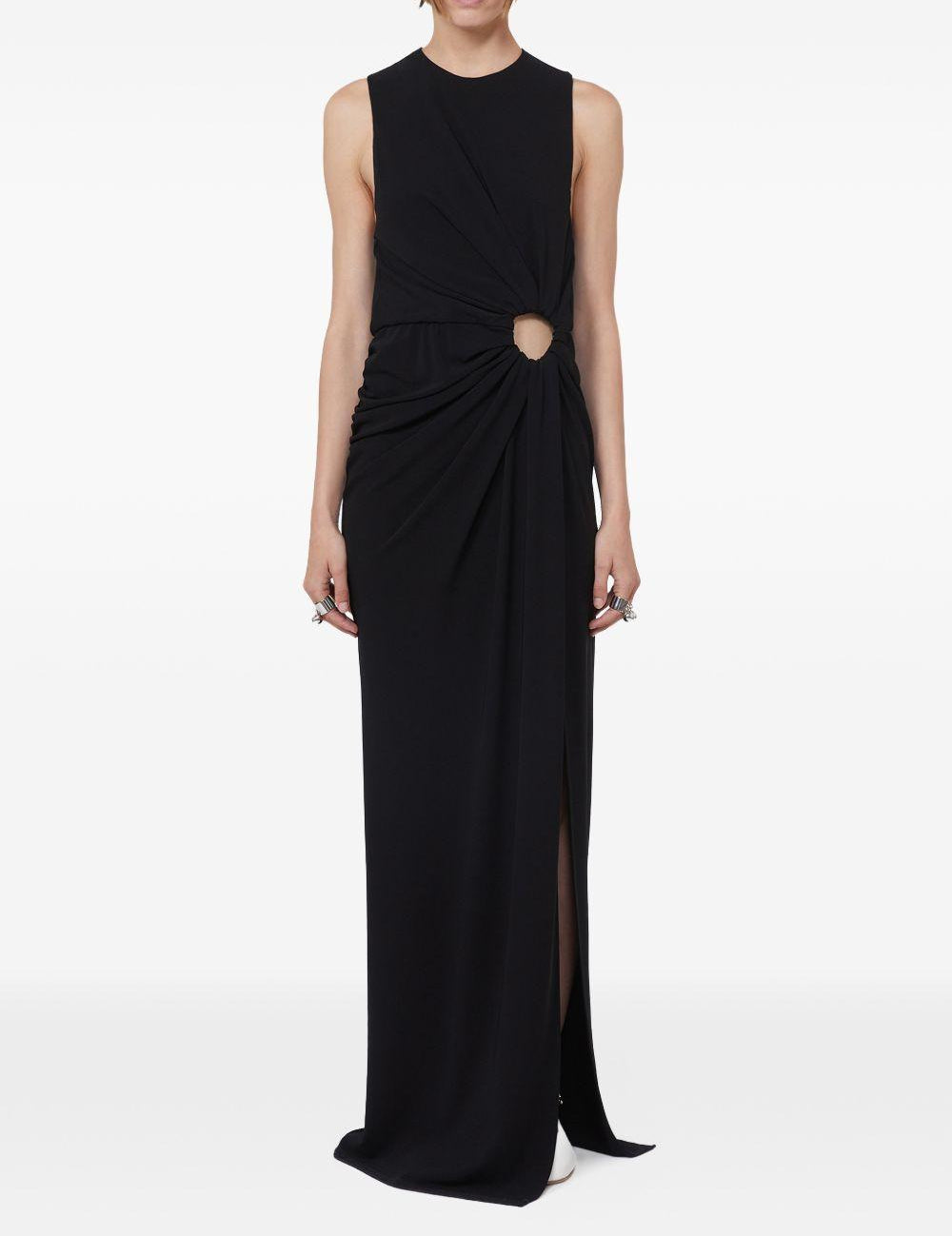 Abito lungo con cut-out in nero Sportmax - donna 