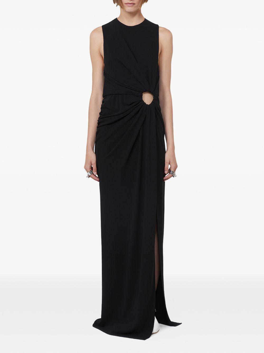 Abito lungo con cut-out in nero Sportmax - donna 