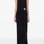 Abito lungo con cut-out in nero Sportmax - donna 