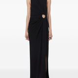 Abito lungo con cut-out in nero Sportmax - donna 