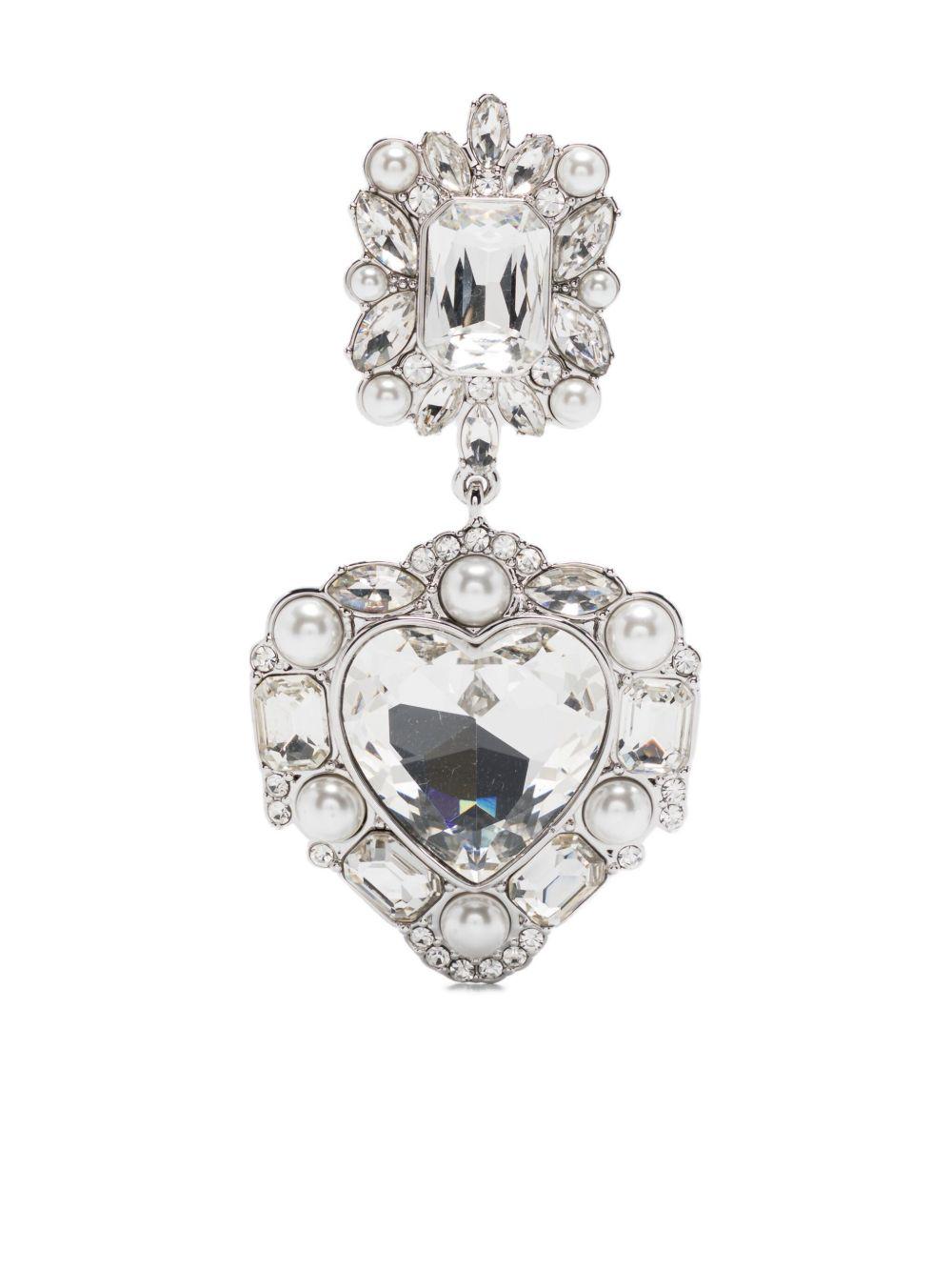 Orecchini con cristalli in argento Self-portrait - donna 