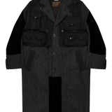 Cappotto patchwork Filson in nero  Junya Watanabe - uomo 