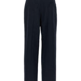 Pantaloni dritti con tasche a pieghe in blu Blazé milano - donna 