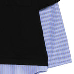 Felpa a strati in nero e blu Comme des garcons homme - uomo 