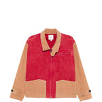 Giacca con design a pannelli field in beige e rosso Found - unisex 