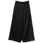 Pantaloni a gamba ampia con finitura satinata in nero Junya watanabe - donna 