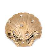 Orecchini con  strass oversize shell in oro Rowen Rose - donna 