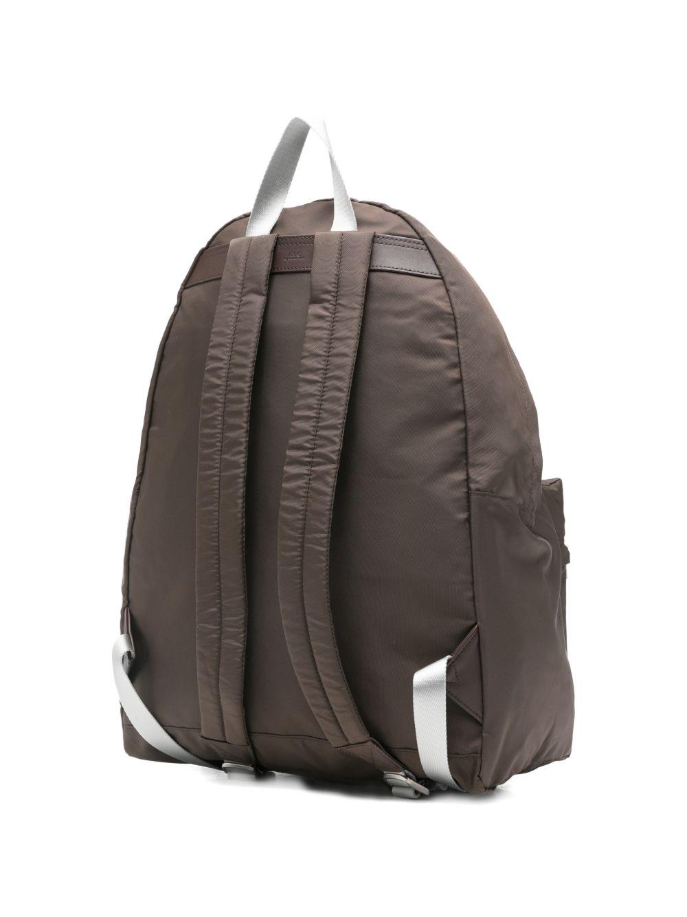 Zaino con zip in marrone A.P.C. - uomo 