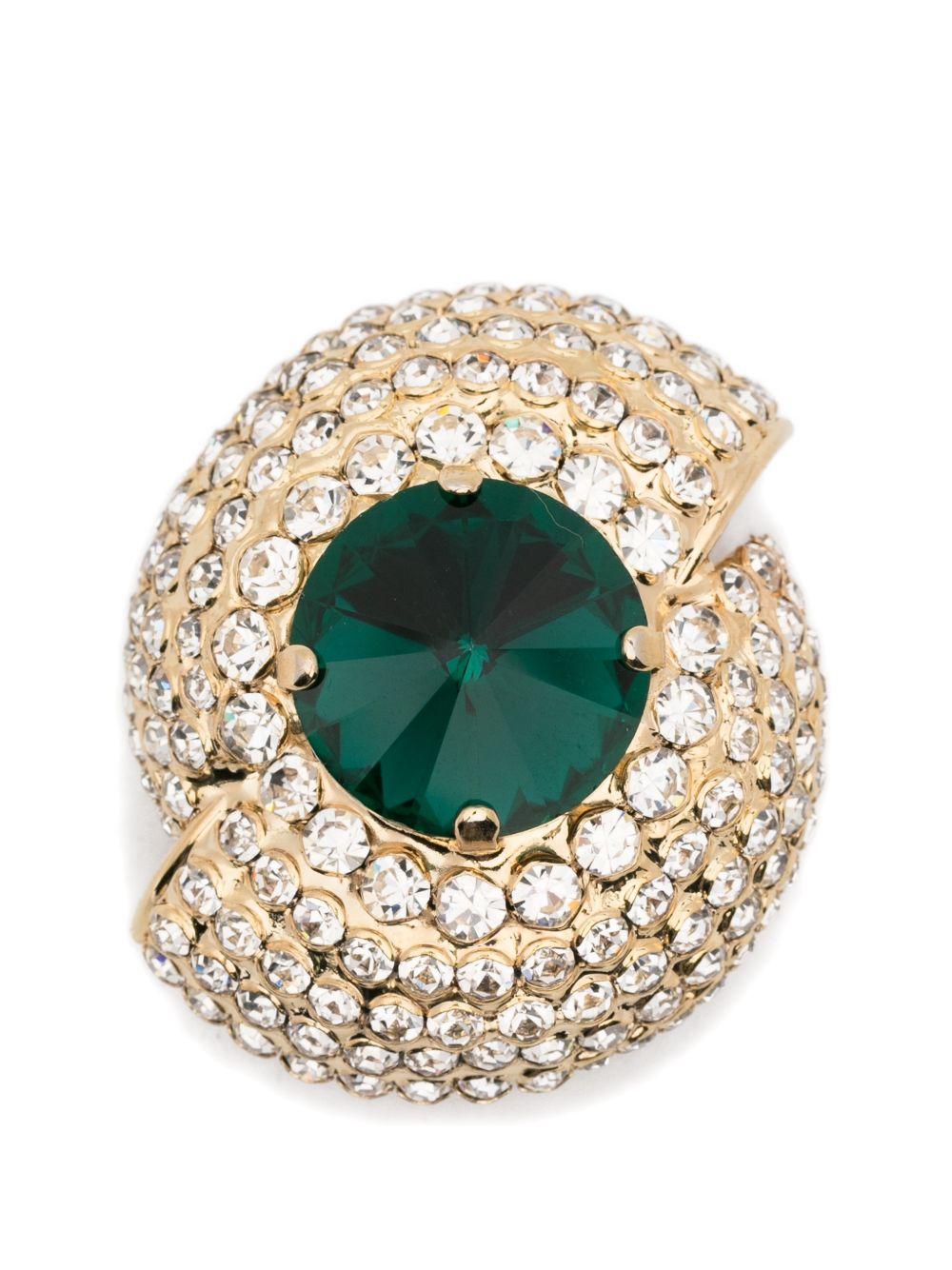 Oreechini con strass in verde e oro Rowen Rose - donna 
