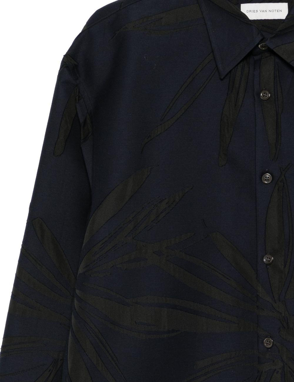 Camicia in viscosa croom in blu Dries van noten - uomo 