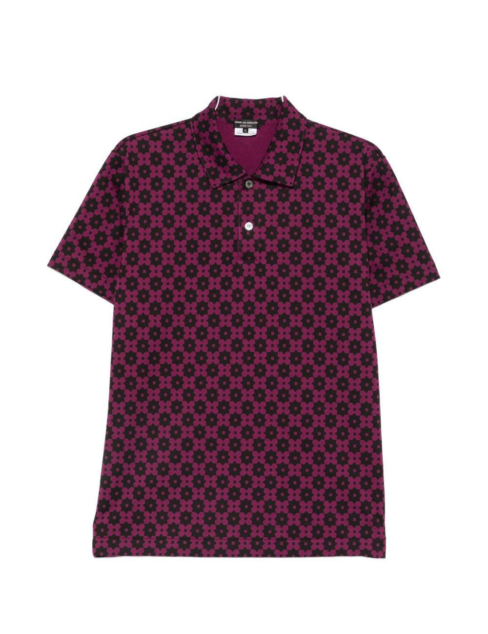 Polo con stampa geometrica in vola Comme des garcons homme plus - uomo 