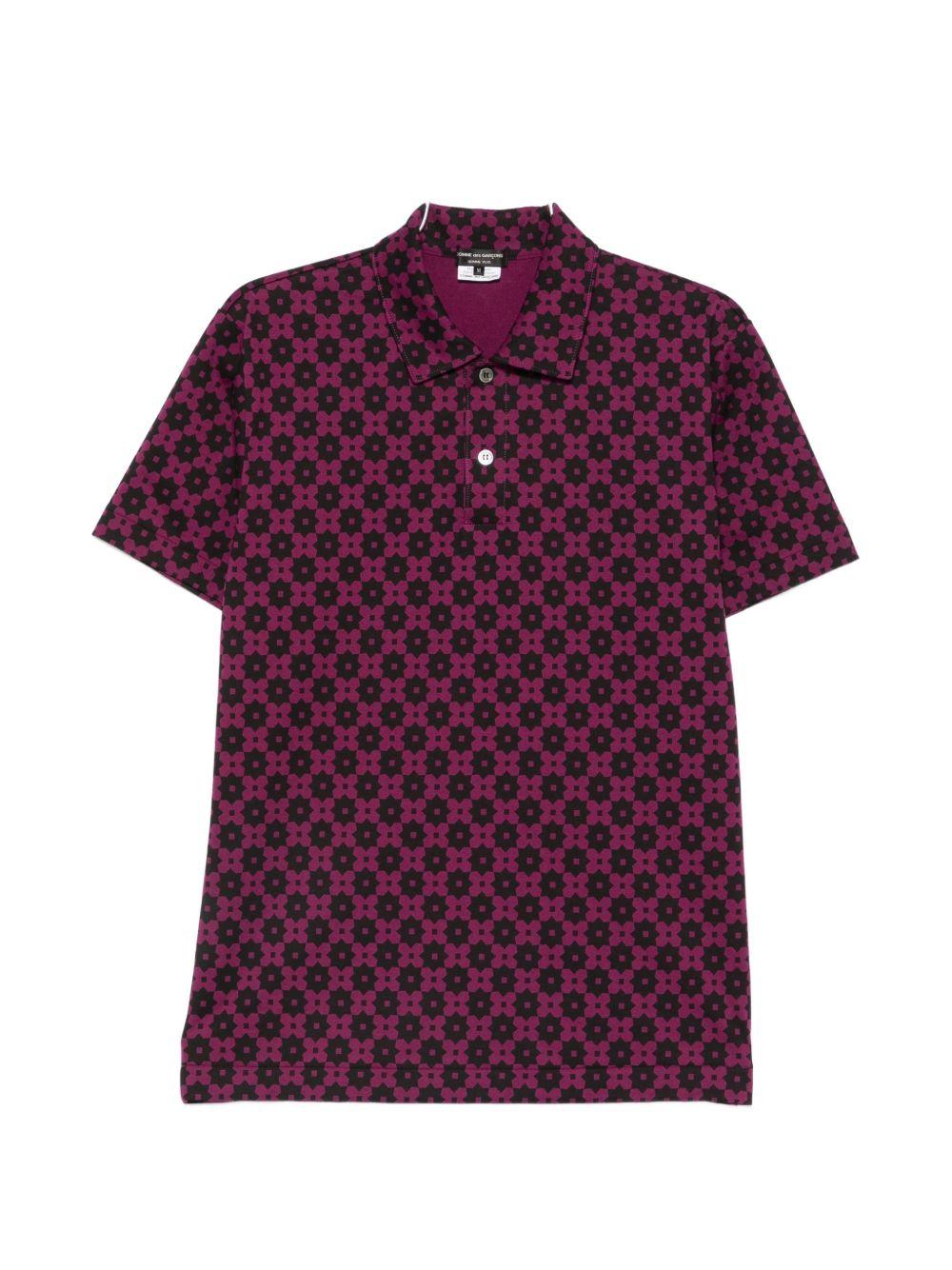 Polo con stampa geometrica in vola Comme des garcons homme plus - uomo 