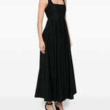 Abito lungo con pieghe in nero Sportmax - donna 