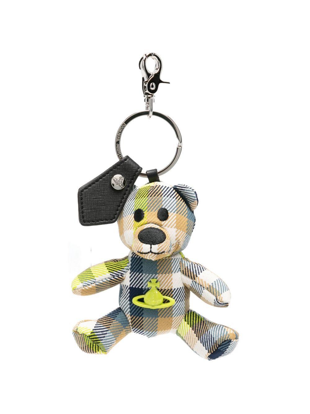 Portachiavi a forma di orsetto tartan in blyu Vivienne westwood - donna 