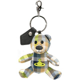 Portachiavi a forma di orsetto tartan in blyu Vivienne westwood - donna 