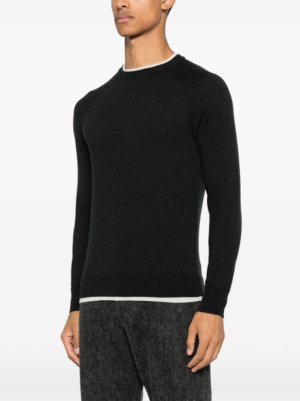 Maglione con finitura a contrasto in grigio scuro Eleventy - uomo 