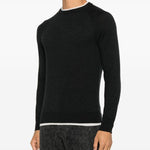 Maglione con finitura a contrasto in grigio scuro Eleventy - uomo 
