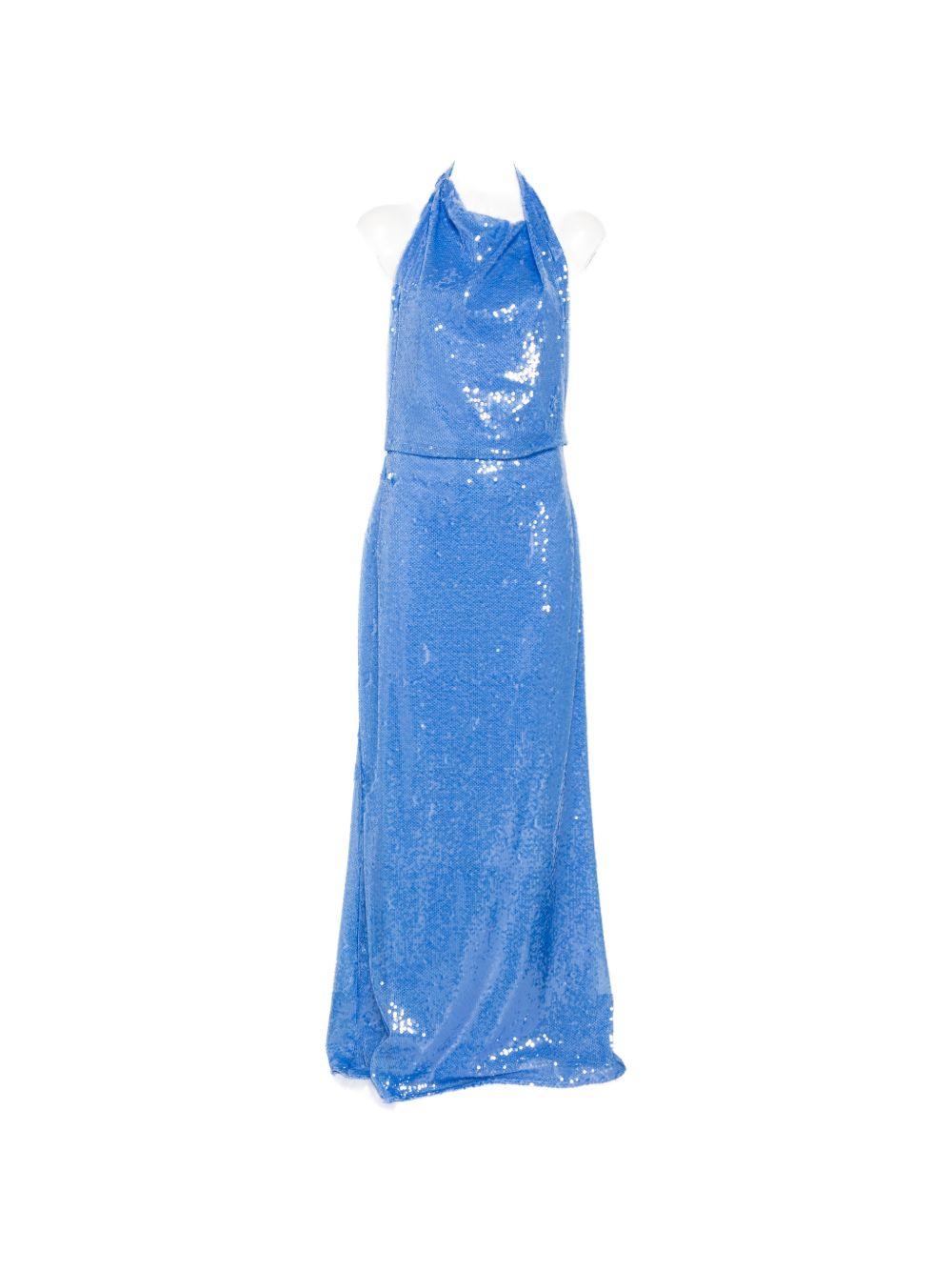 Abito drappeggiato reannon con paillettes in blu Simkhai - donna 