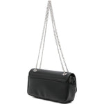 Borsa a spalla con catena in nero 