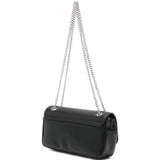 Borsa a spalla con catena in nero 