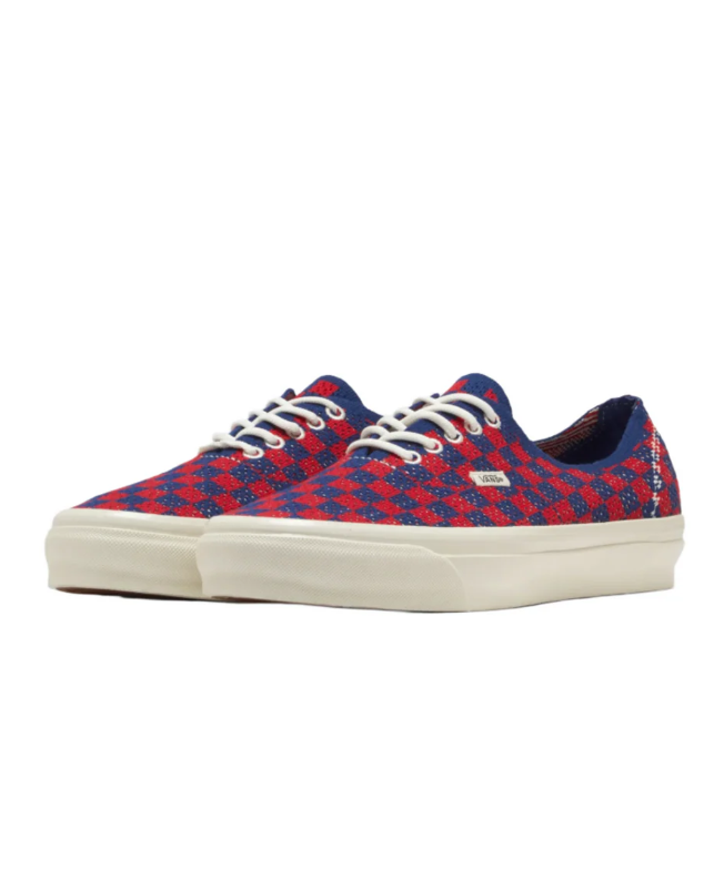 Sneakers LX Authentic 44 EK Punk Check in rosso e blu Vans - unisex 
