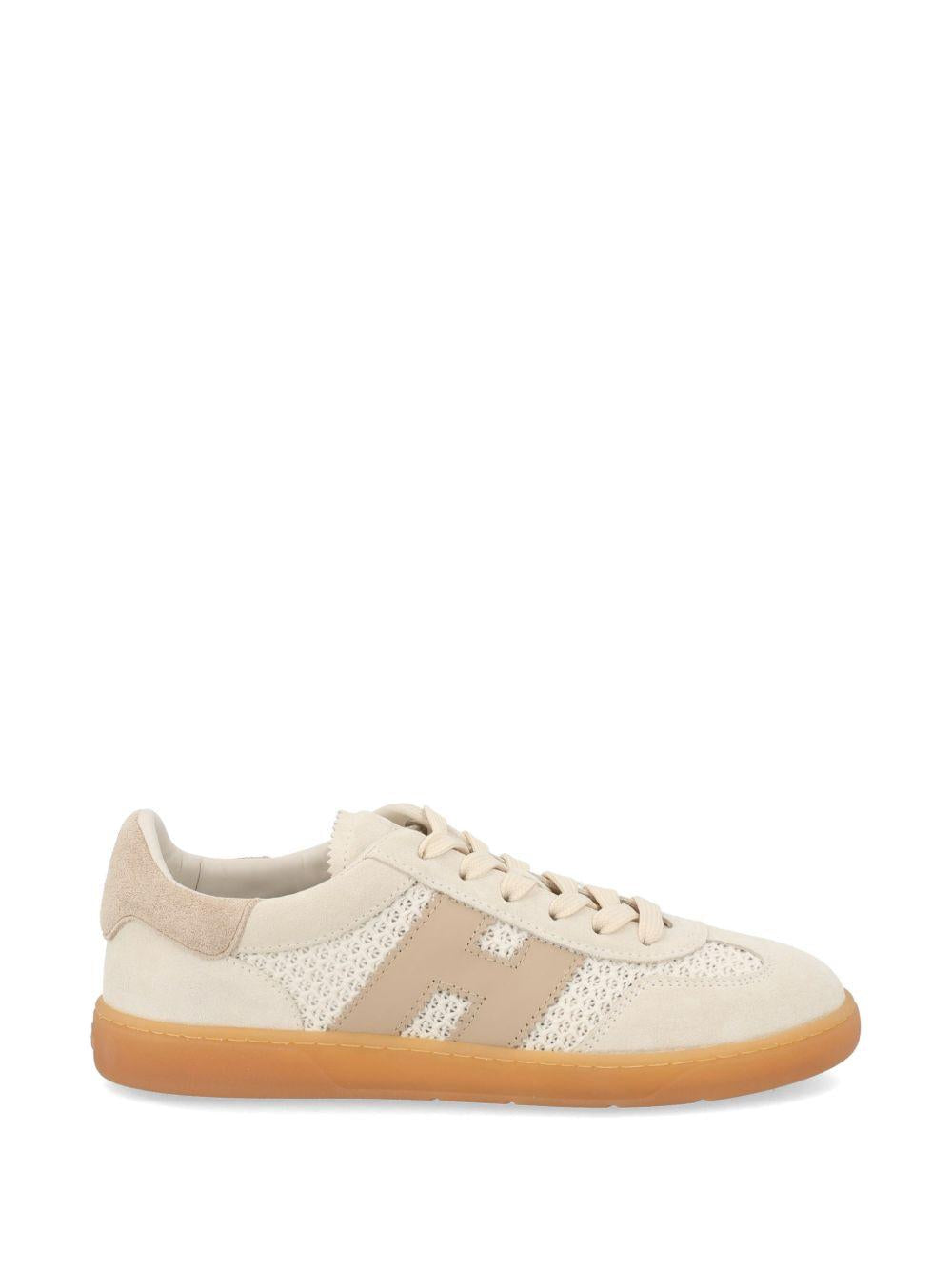 Sneakers con logo in beige chiaro Hogan - donna 