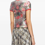 T-shirt con paillettes in multicolore Diesel - donna 