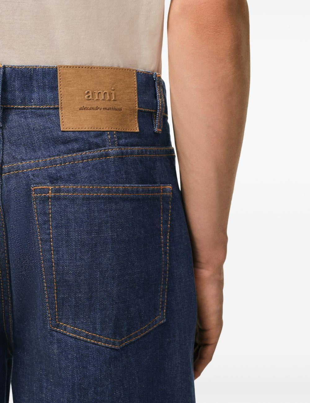Blue five-pocket denim shorts Ami paris - uomo 