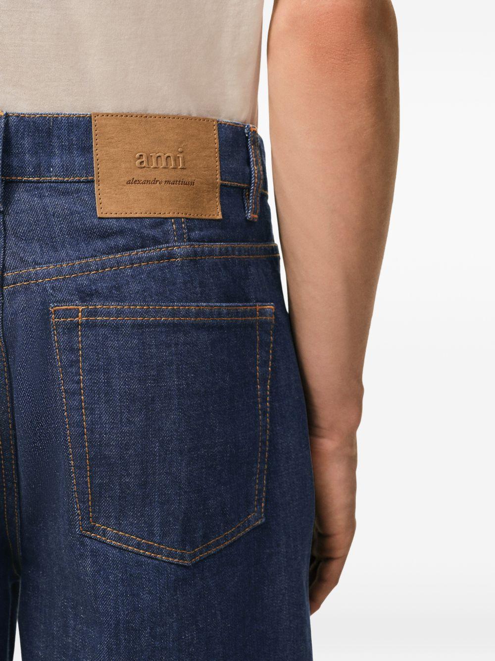 Blue five-pocket denim shorts Ami paris - uomo 