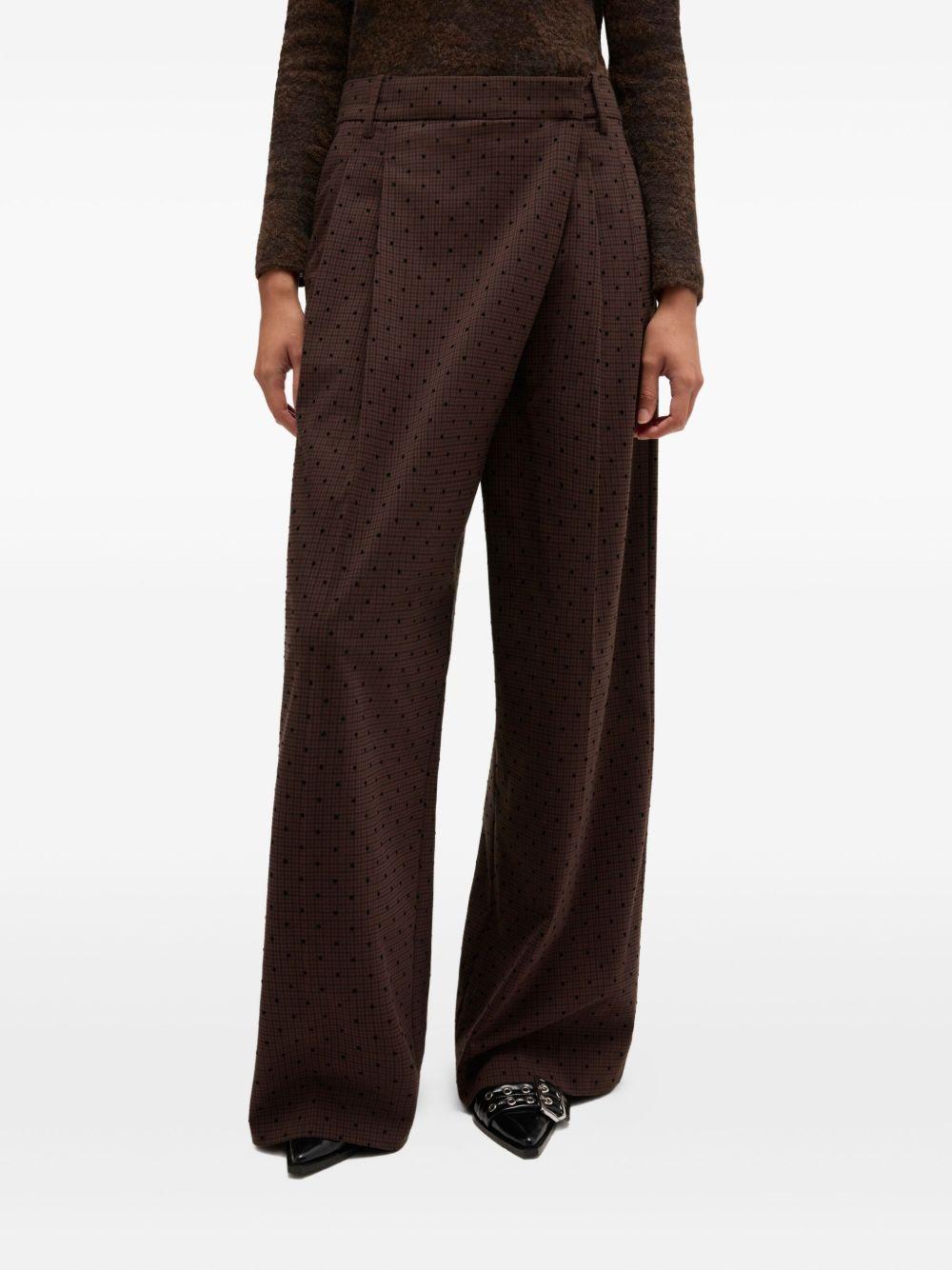 Pantaloni a pois in marrone Ganni - donna 