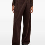 Pantaloni a pois in marrone Ganni - donna 