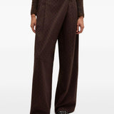 Pantaloni a pois in marrone Ganni - donna 