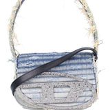 Borsa denim con cristalli 1dr in celeste Diesel - donna 