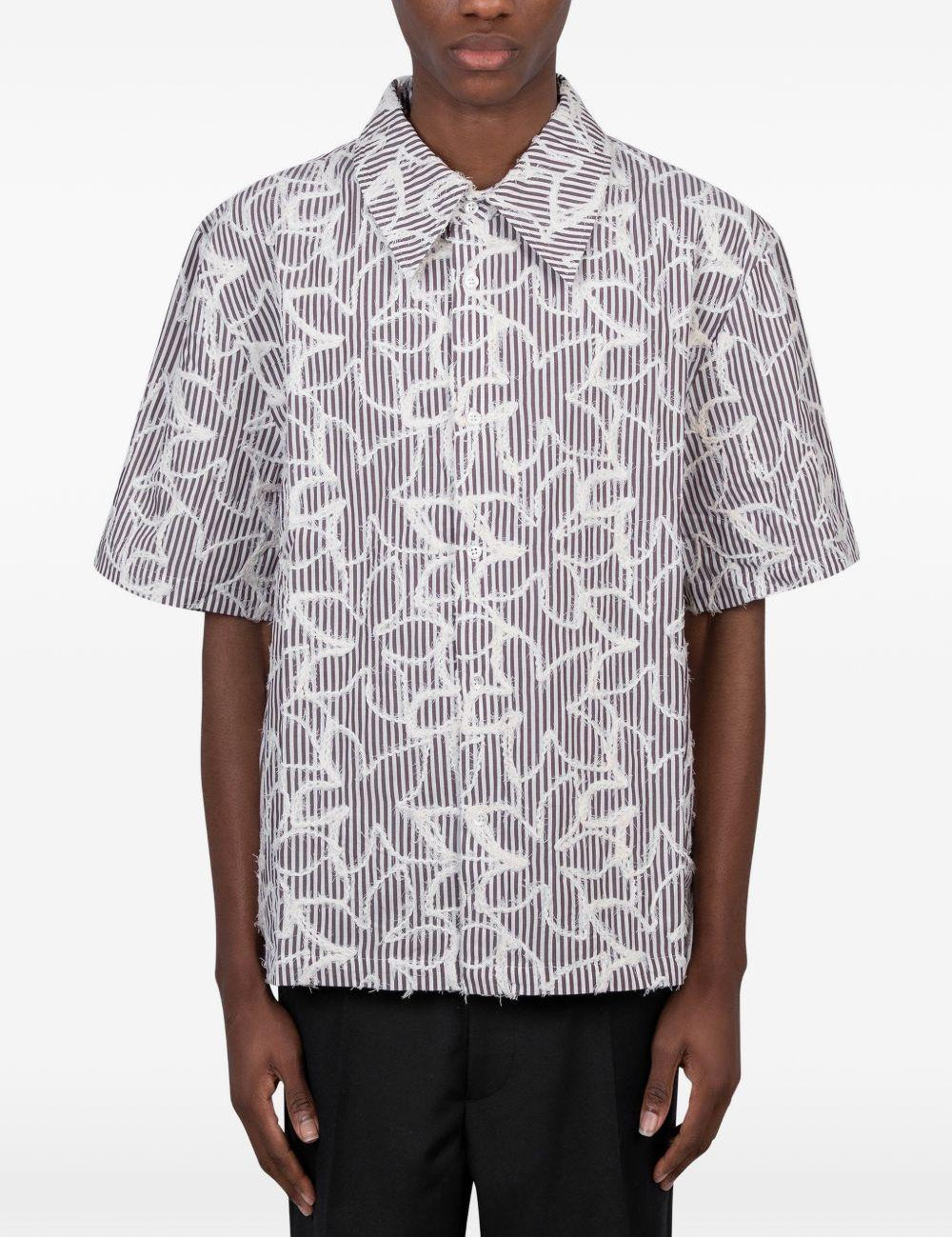 Camicia a righe in grigio Séfr - uomo 