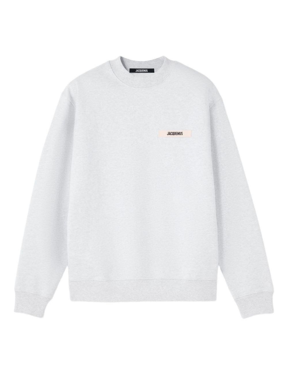 Felpa con etichetta logo in grigio Jacquemus - uomo 