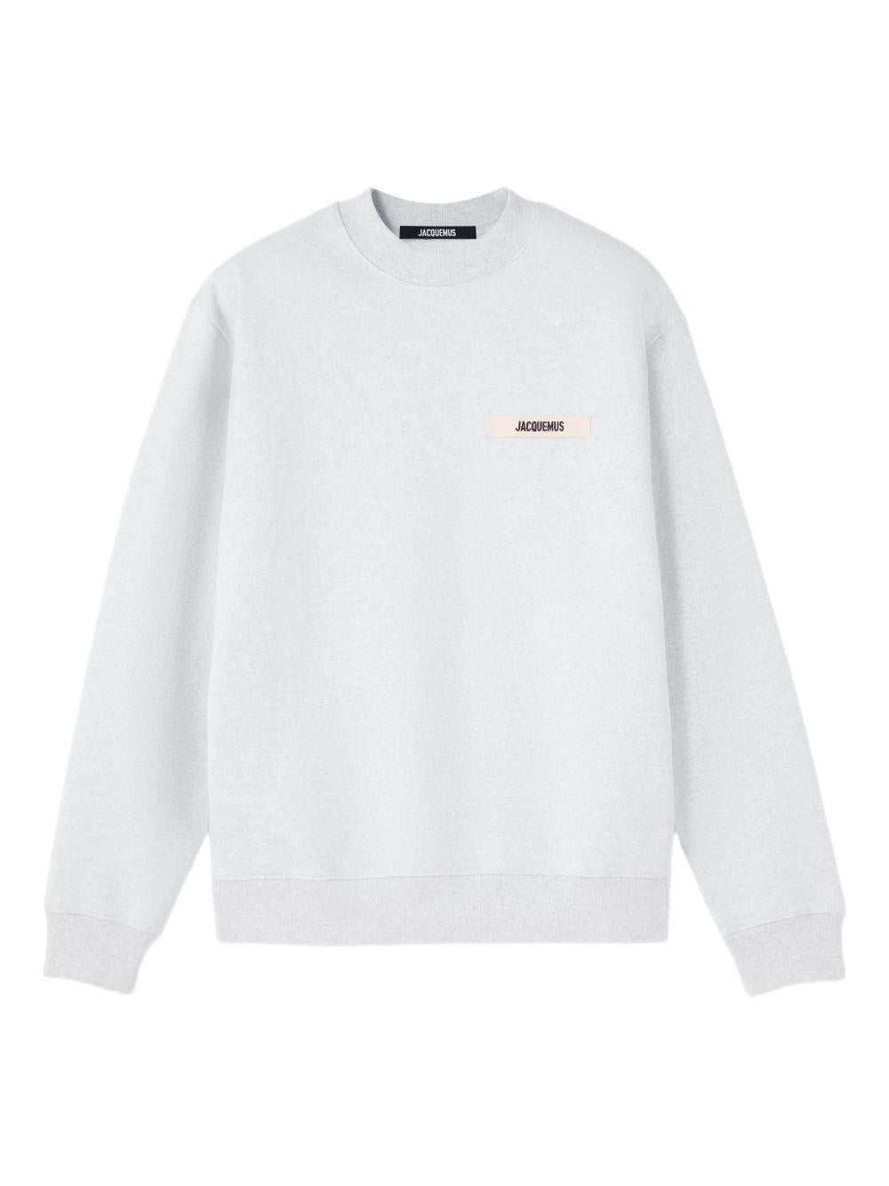Felpa con etichetta logo in grigio Jacquemus - uomo 