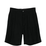 Pantaloncini con pieghe in nero Laneus - uomo 