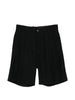 Pantaloncini con pieghe in nero Laneus - uomo