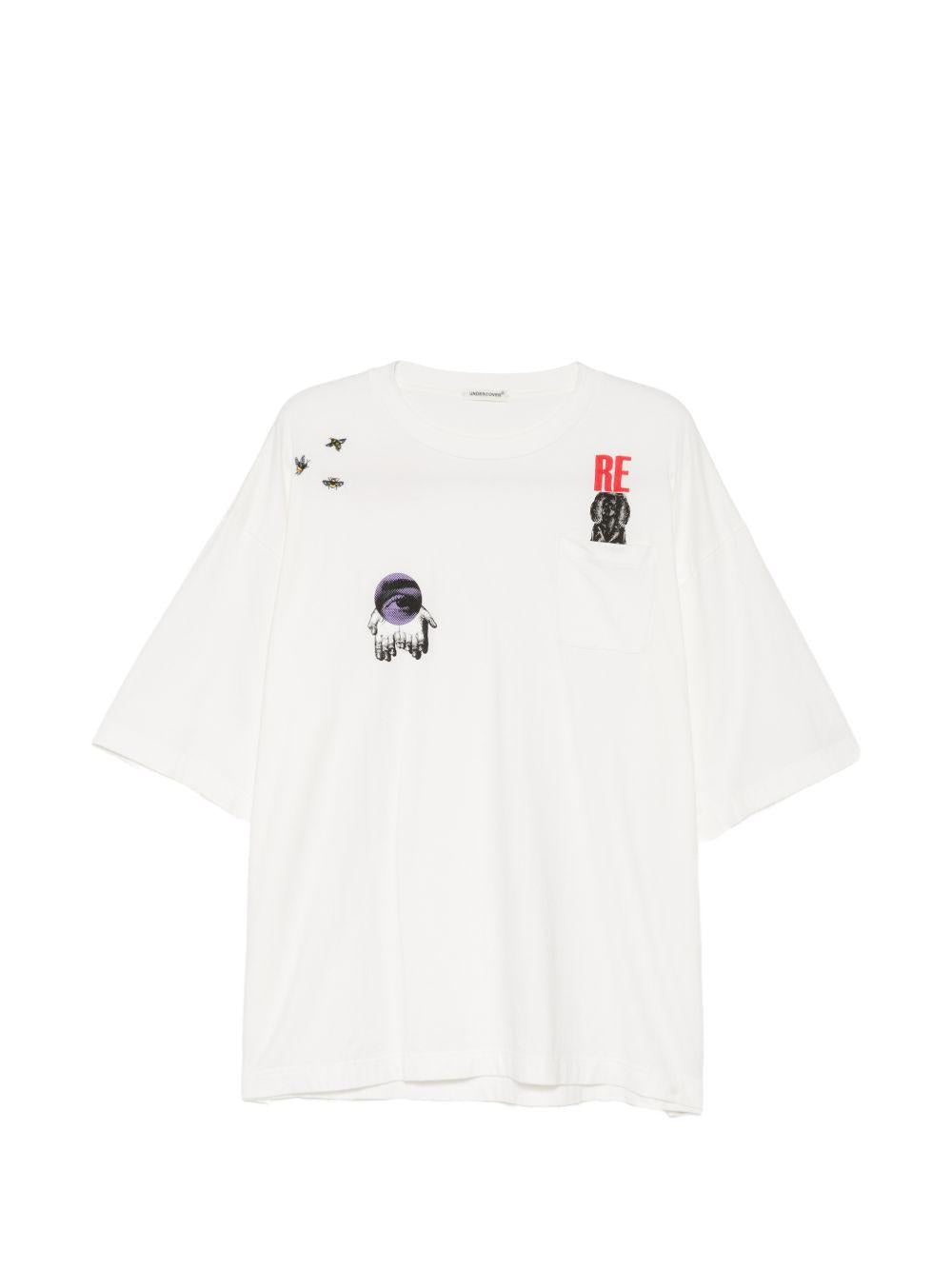 T-shirt con stampa in bianco Undercover - uomo 