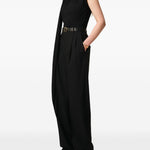 Top Lavalliere con foulard in nero 