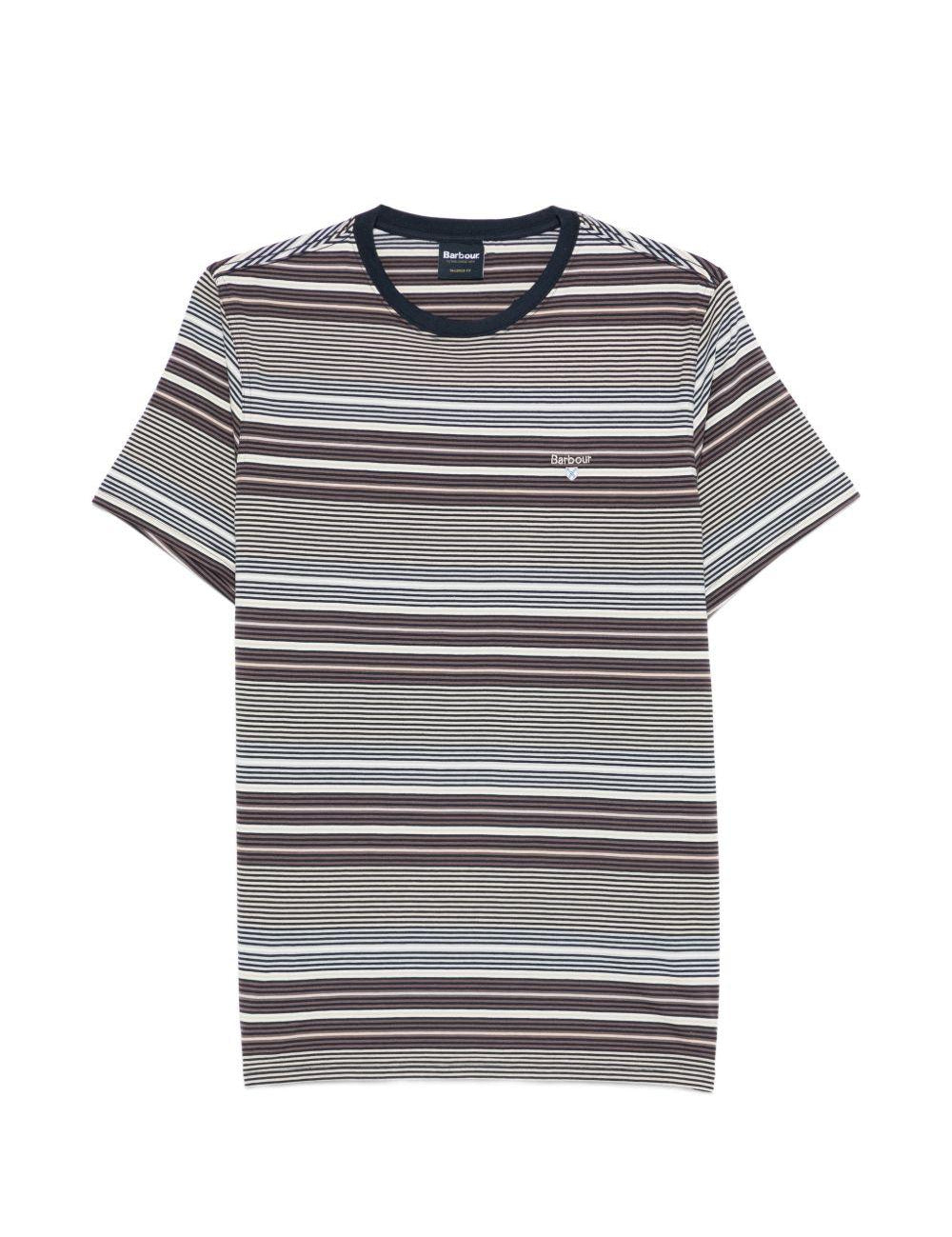 T-shirt a righe multicolore Barbour - uomo 