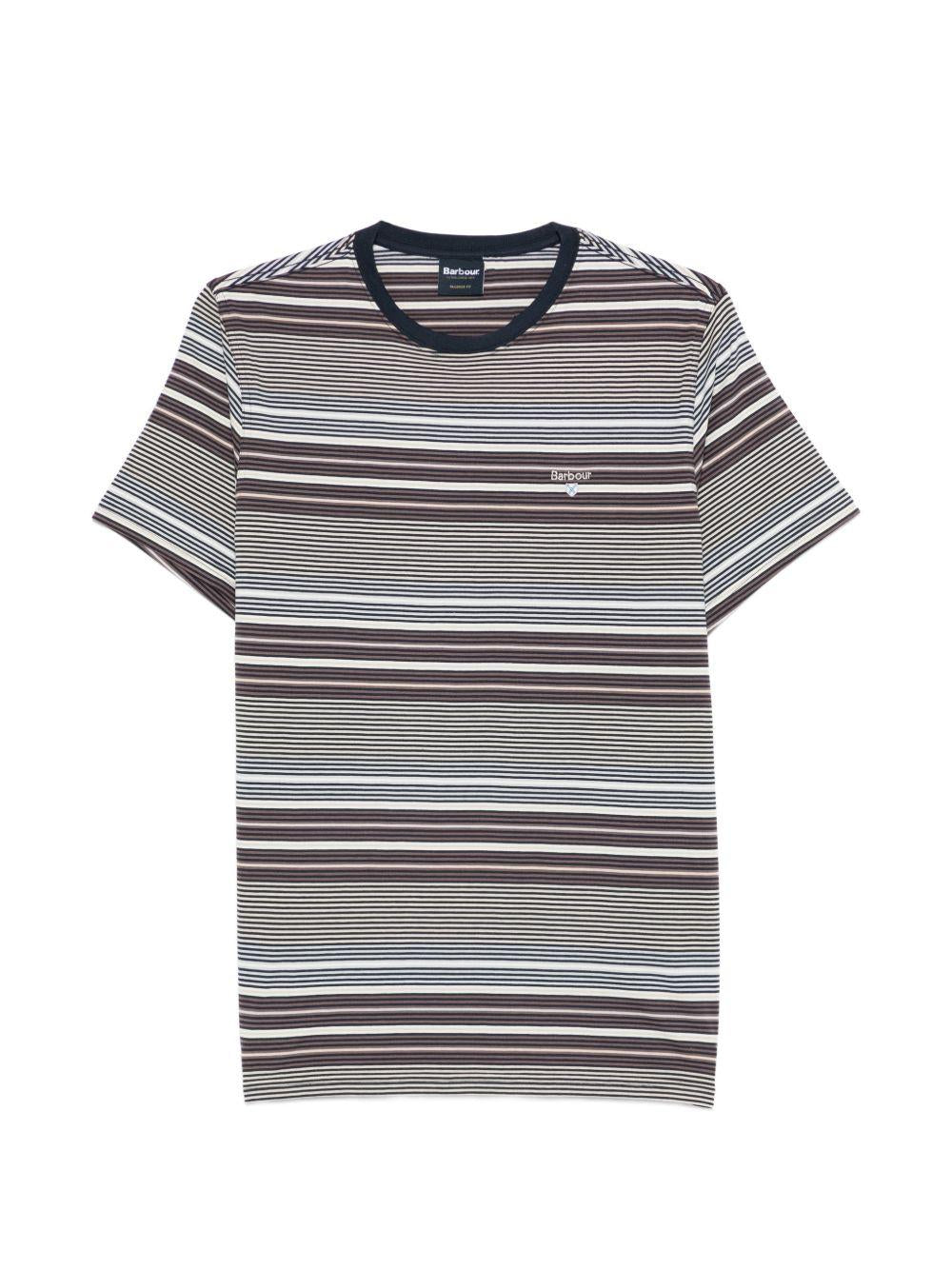 T-shirt a righe multicolore Barbour - uomo 