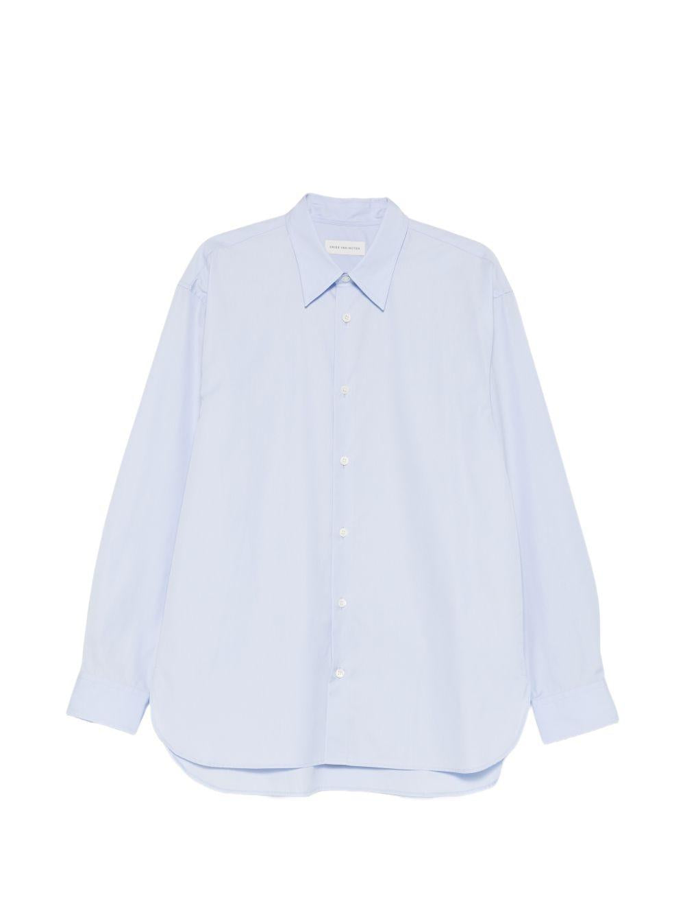 Camicia in cotone croom in blu Dries van noten - uomo 