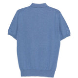 Polo a maniche corte in blu Caruso - uomo 